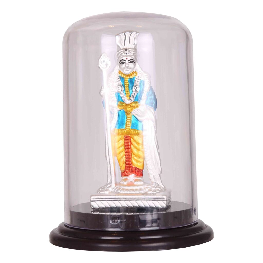 Silver lord murugan idol