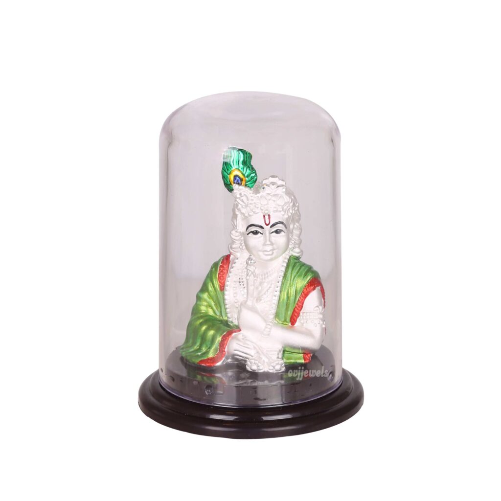 Silver lord krishna Idol