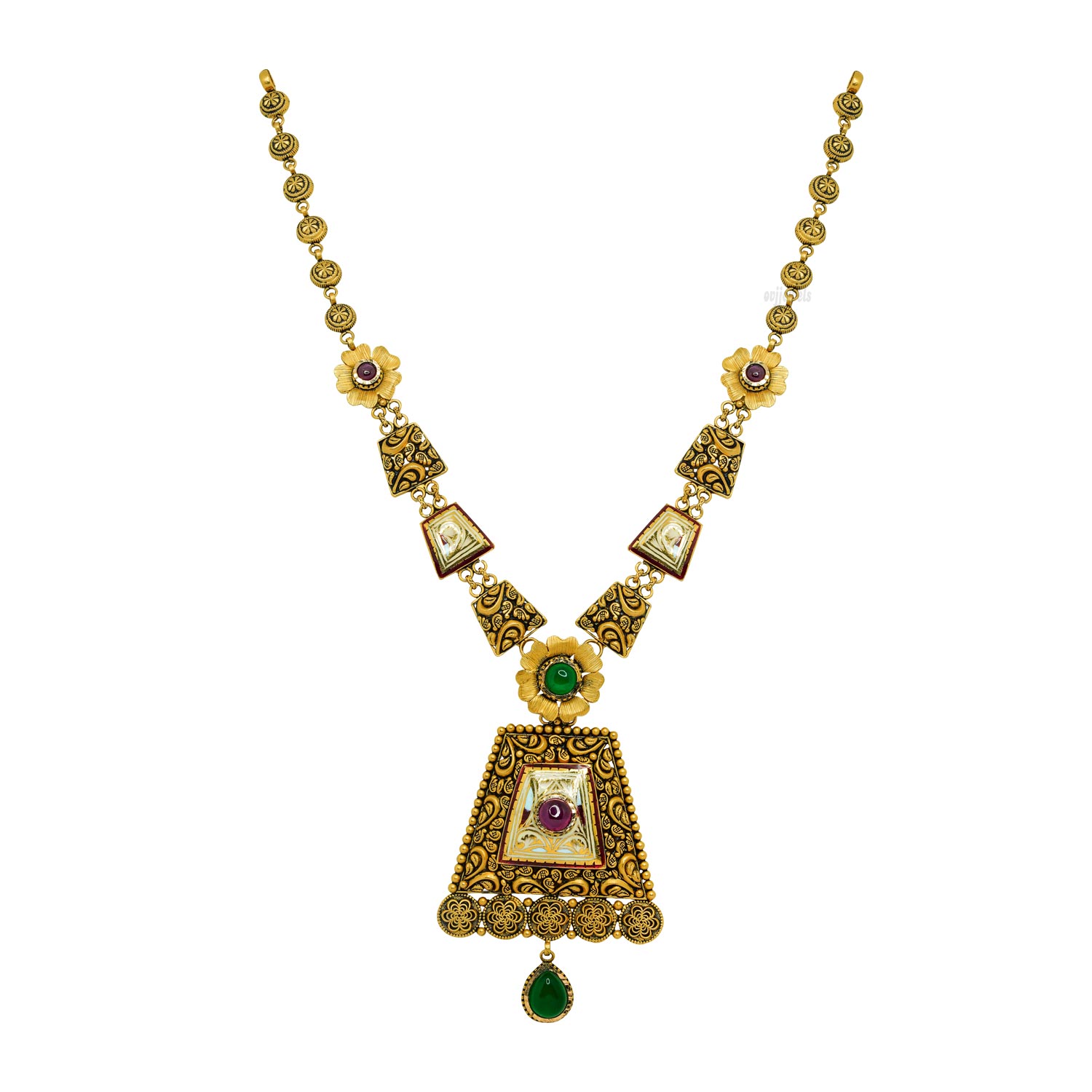Fancy Monalisa Antique Long Necklace