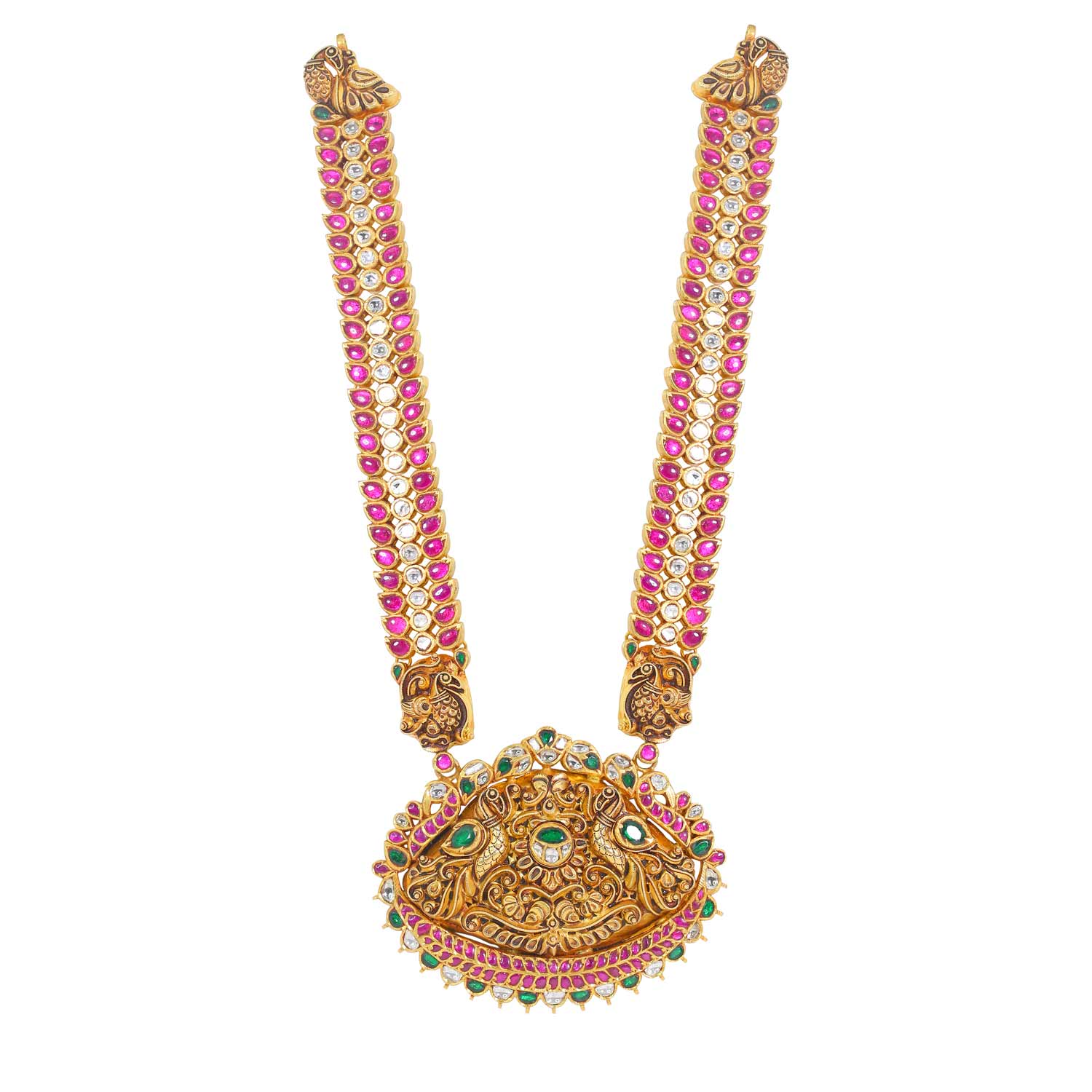 Antique Kundan Polki long necklace