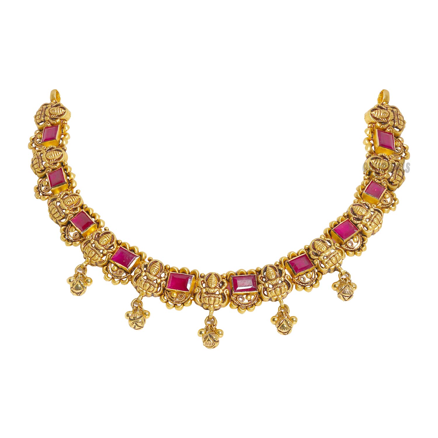 Trendy Ruby Short Necklace