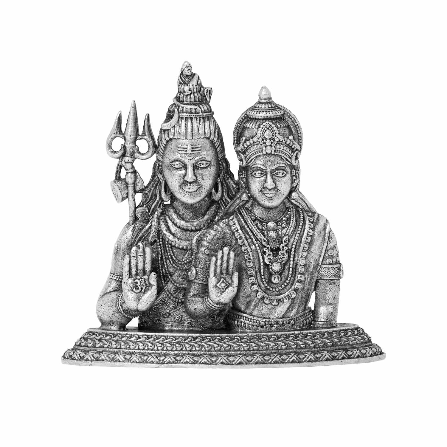 Silver Shivan Parvathi Idol