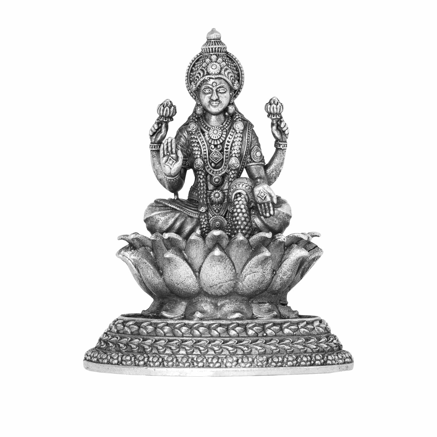 Silver Lakshmi on Lotus Idol