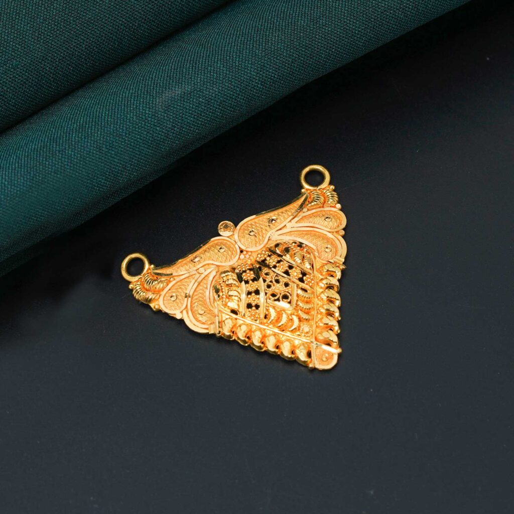 Triangle Flower Design 916 Gold Pendant (0% Wastage)