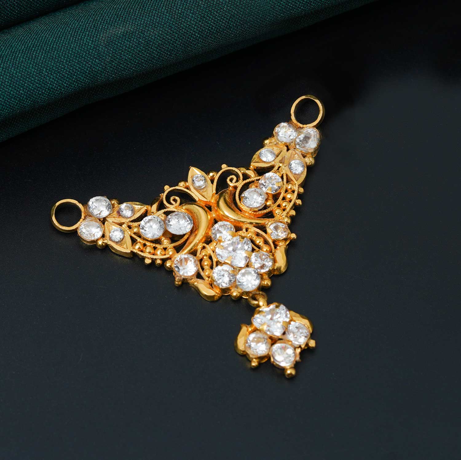 916 Gold Stone Pendant (0% Wastage)