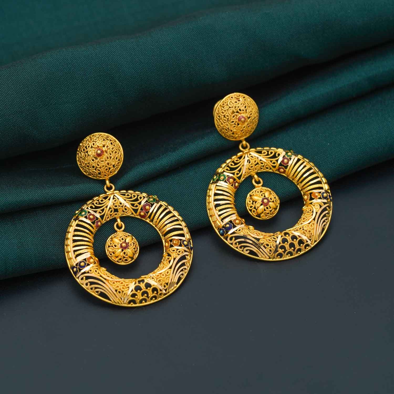 0% Wastage Designer Brass Chandbali Earrings