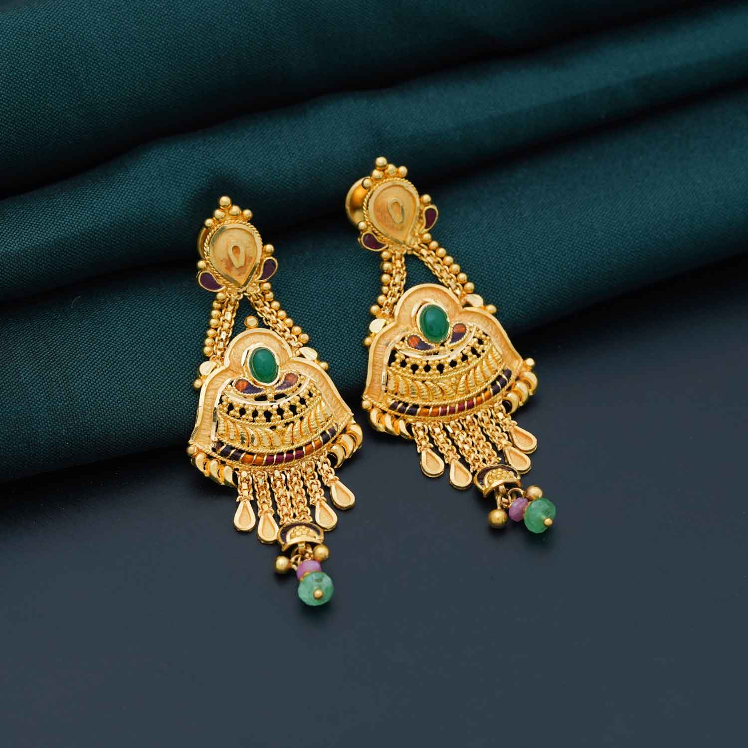 Gold Fancy Earrings(0% Wastage)