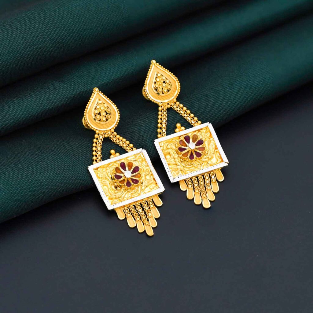 0% Wastage Square Shape Earrings