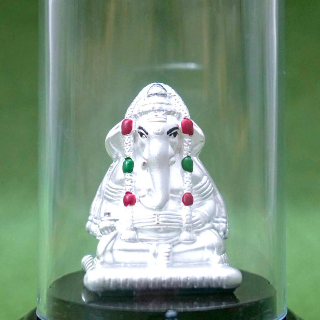 99.9 Silver Ganapathi Idol - Image 3