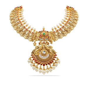 Antique Peacock Short Necklace