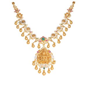 Women Real Stone Lakshmi Short Necklace
