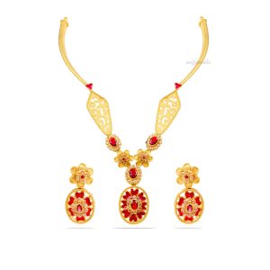Artistic Designer Women Short Necklace And Earrings