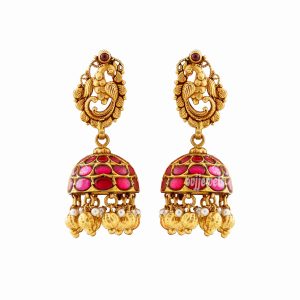 Peacock Kundan Women Jhumkka
