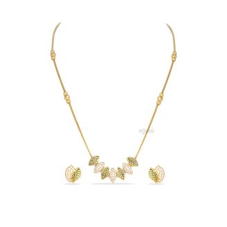 Beauty Leaf Pendent Set Necklace
