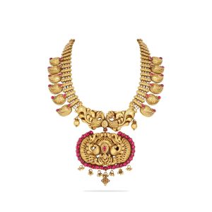 Grand Mango Peacock Necklace