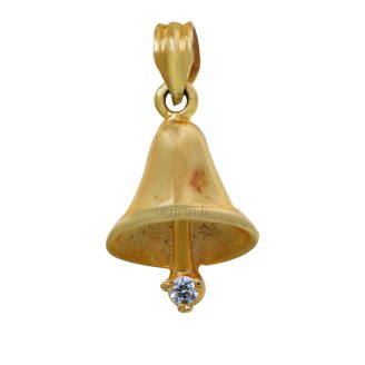 Gold bell kids pendant