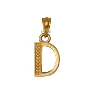 Gold Casting D Pendant