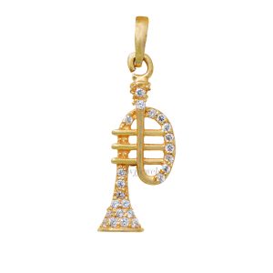 Gold tuba kids penant