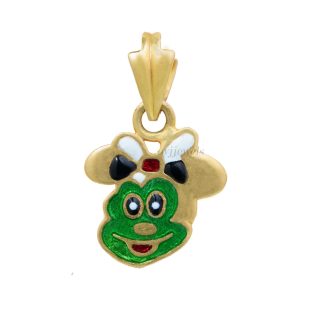 Gold micky mouse kids pendant