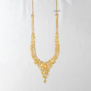 Casting Desinger Flower Long Necklace