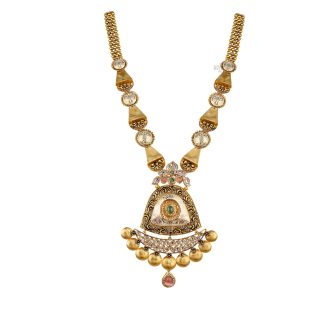  Rhodium Long Necklace