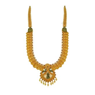 Dual Tone Kasu Long Necklace