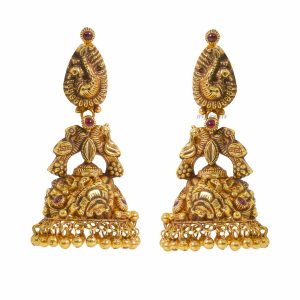 Adorable peacock jhumkas