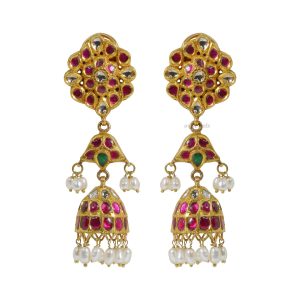 Saavtri Kundan Polki earrings