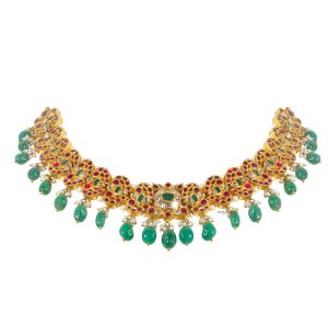 Kundan Polki short necklace
