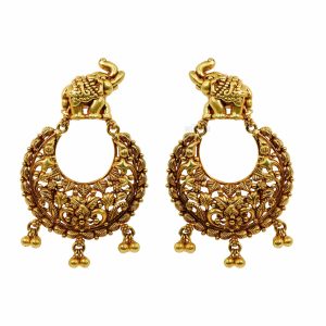 Antique Elephant Chandbali