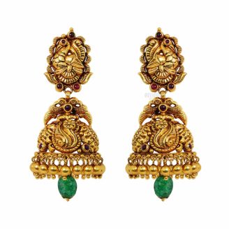 Antique Peacock Jhumkas