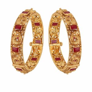 Women Nagas Peacock Ruby Bangles