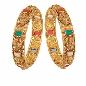 Women Antique Real Stone lakshmi Bangles