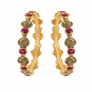 Women Antique Ruby lakshmi  Bangles