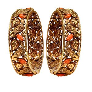 Women Coral Peacock Bangle