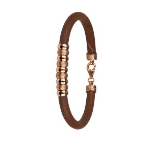 Mens Gold Brown Bracelet