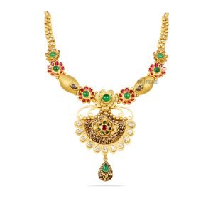 Antique Reals Stone Short Necklace