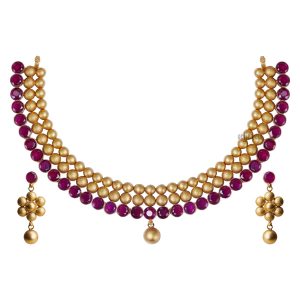 Antique Ruby  Short Necklace