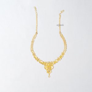 Casting Desinger Flower Short Necklace