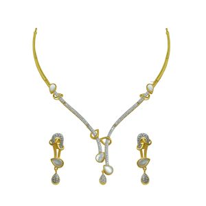 Cz Featherlite Short Necklace