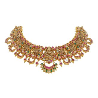 Shanaa Kundan Polki lakshmi short necklace