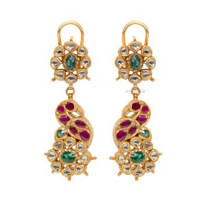 Kundan Polki fancy earrings