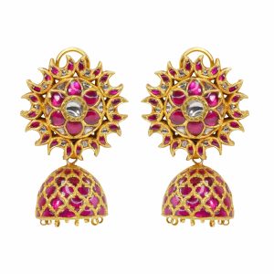 Kundan Polki Grand jhumkas