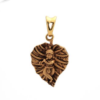 Krishna Antique Gold Pendant