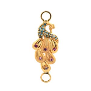 Peacock Stone Gold Pendant