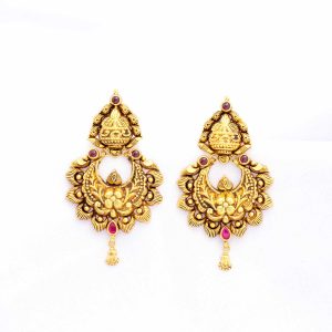 Antique Traditional Gold Drop Chandbali