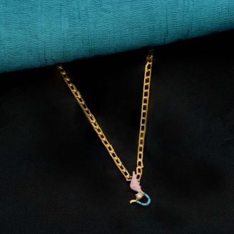 22K Gold Whimsical Umbrella Enamel chain