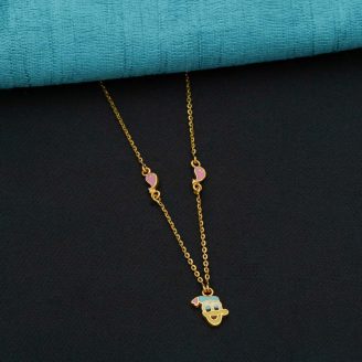 22k Gold Whimsical Duck Pendant chain
