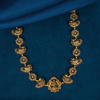 916 Gold Antique Lakshmi Pendant Necklace