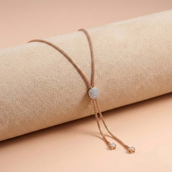 18k gold necklace, minimalist gold chain, slider necklace, lariat chain, diamond circle pendant, adjustable gold chain, 18 inch gold necklace, office wear jewelry, lightweight gold jewelry